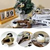 LWINGFLYER 2pcs Artificial Chickadee Birds 4Inch Clip on Bird Ornaments