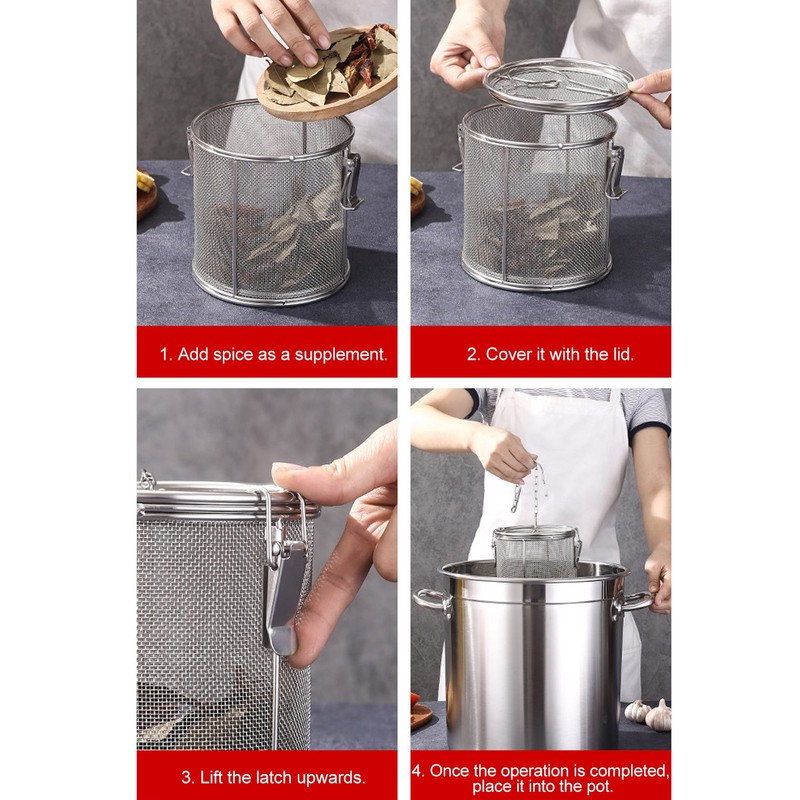 Stainless Steel Spice Seasoning Strainer Spice Filter Tea Strainer with