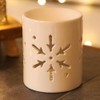 White Christmas Tree-Snowflake Ceramic Decor Wax Melt Burner Tea Light