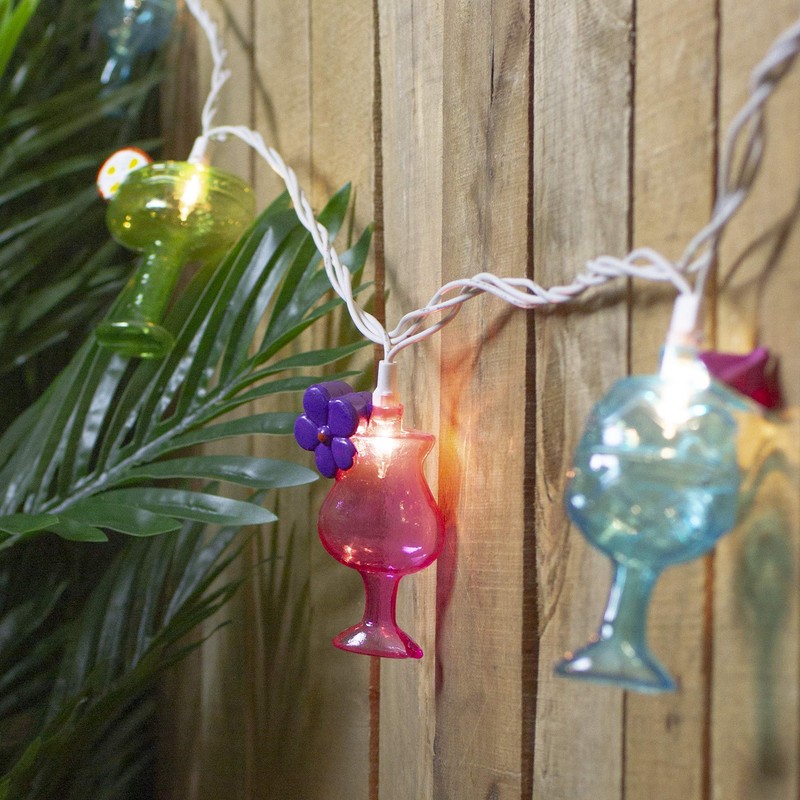Northlight 10-Count Mixed Cocktail Drink Summer Patio Light Set -
