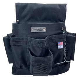 BOULDER Bag ULT 120 Ultimate Electrician Single Pouch. Black. Tool Belt Ready Durability Wide Mouth, Deep Pockets, Pro Box Design. Made in The USA.