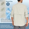 Anteef Mens Safari Shirts Long Sleeve UV Protection Hiking Fishing