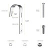 Anbte Pack of 2 Balcony Power Station Hooks, 304 Stainless