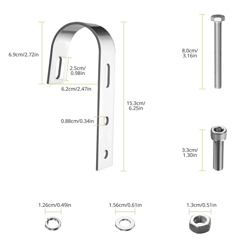 Anbte Pack of 2 Balcony Power Station Hooks, 304 Stainless