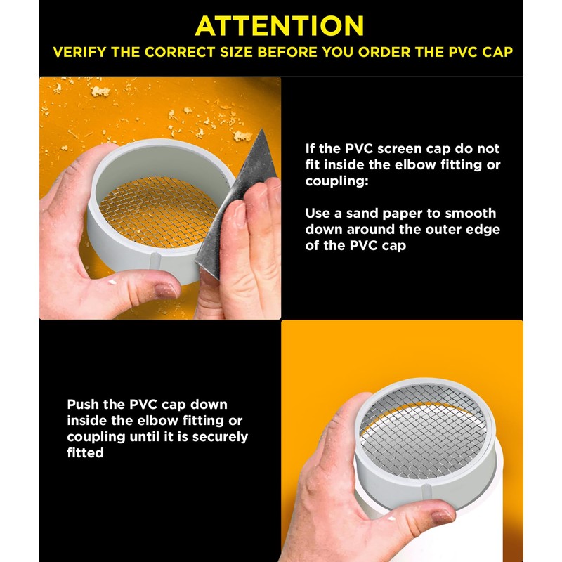 Raven R1508 Termination Cap Vent Cover Mesh Screen, Round Furnace
