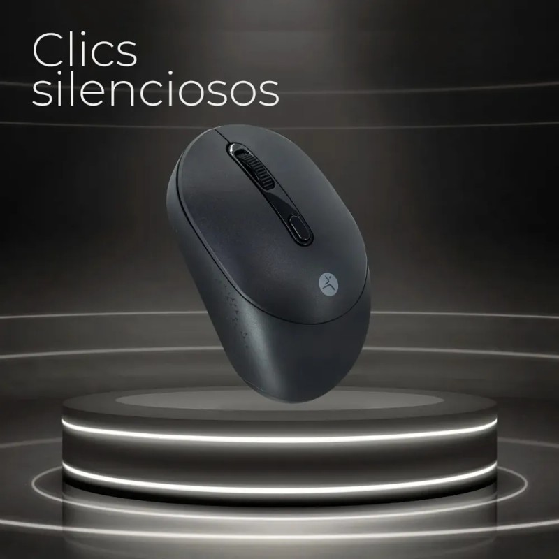 Mouse Techzone Inalámbrico Click Silencioso 1600 Dpi Negro Negro