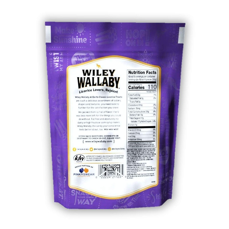 Wiley Wallaby Licorice, Allsorts, 8 Ounces