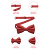 WedDecor Classy Pretied Adjustable Bow Tie Satin Butterfly Neck Stylish
