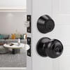 Probrico 2 Pack Entry Door Knob with Double Cylinder Deadbolt,