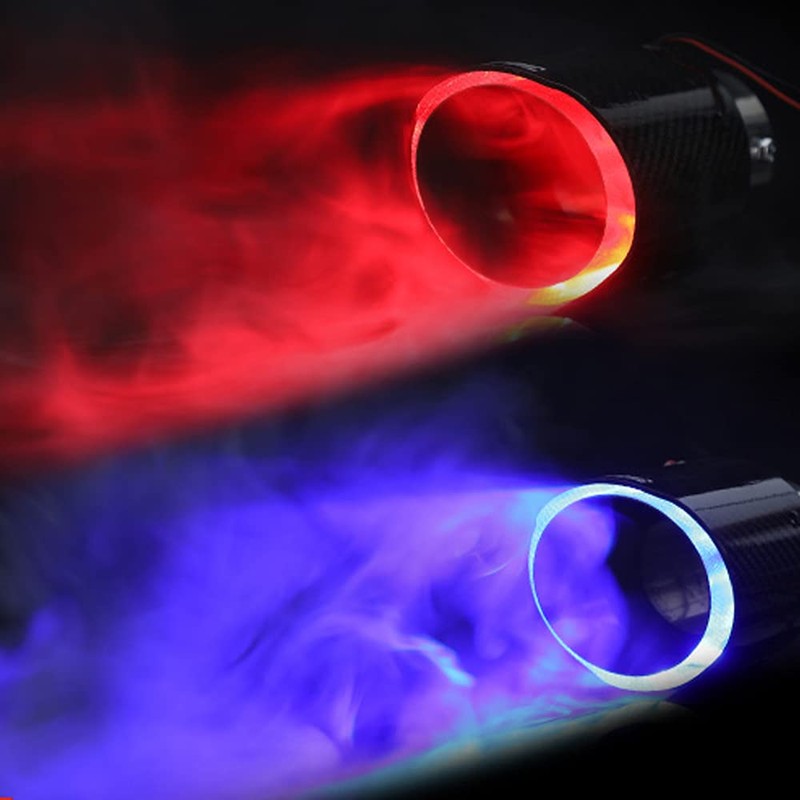 VEHSUN Muffler Cutter, LED Light Car, Downward, Carbon Style, Up/Downward,
