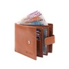 DUO DUFFEL Mens Design Genuine Leather Wallet RFID Protected Card