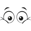 DECALS OF AMERICA Googly Eyes Excited Vinyl Decal 6 inches wide