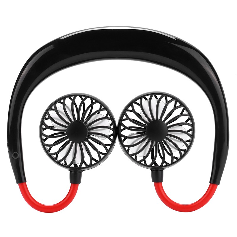 Hands free Neck Hanging USB Charging Outdoor Mini Portable Fan(Black)
