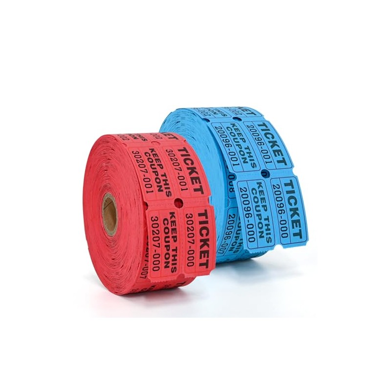 L LIKED 2000 Raffle Tickets Double Rolls 50/50 Stub Tickets