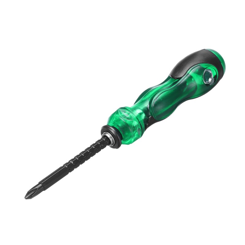 sourcing map 2 in 1 Ratcheting Screwdriver 7.3" Length Interchangeable