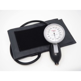 Yumed Trading AD Large Gauge Aneroid Sphygmomanometer, One-Hand, Lever Type, Large Meter, 2.8 inches (72 mm), Lightweight Type, Dark Gray ADC226DG