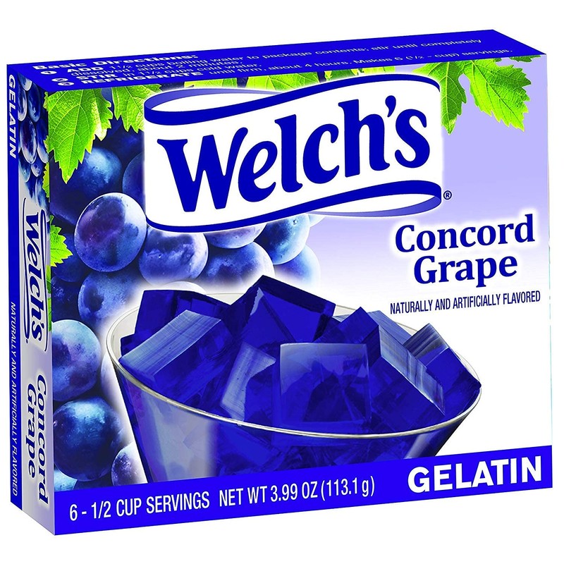 Welch's Concord Grape Gelatin, 3.99 Oz, Pack of 12