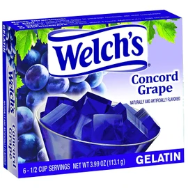 Welch's Concord Grape Gelatin, 3.99 Oz, Pack of 12