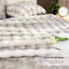 HRLMP Faux Rabbit Fur Throw Blanket for Couch 1000GSM Smooth