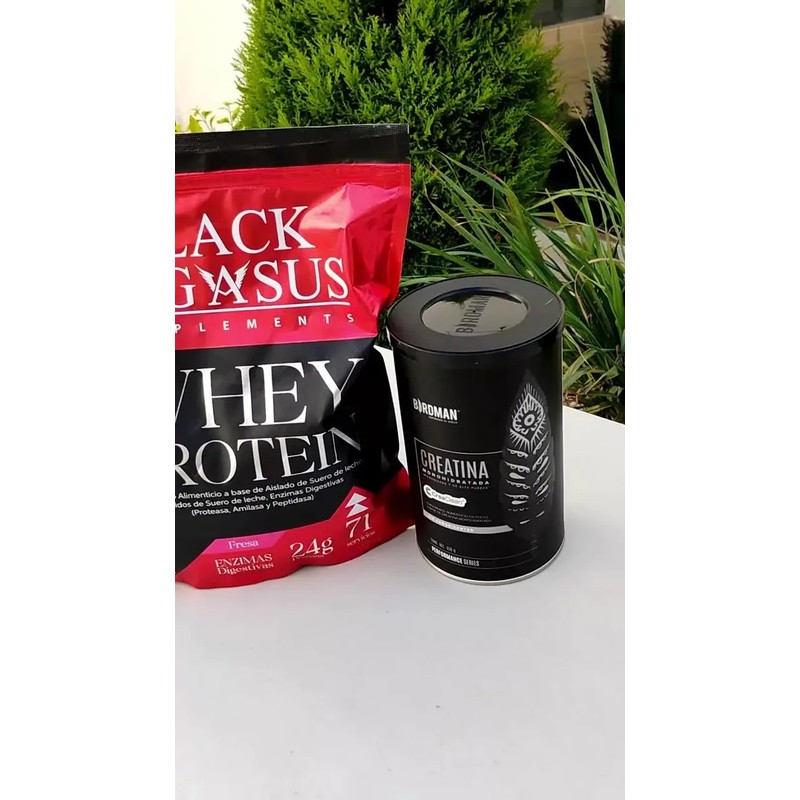 Birdman Creatina Monohidratada Proteína Whey Black Pegasus