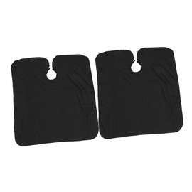 FOMIYES 2pcs Black Barber Cloth Barber Haircut Cape Salon Haircut Aprons Hair Care Apron Hair Cape Salon Cape Gown Barber Apron Shawl Cosmetic Polyester Taffeta or Pongee Child Release
