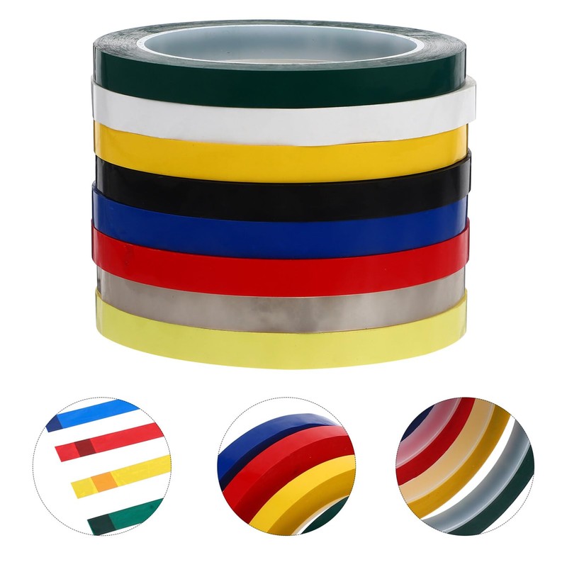 GLEAVI 8 Rolls Labeling Tapes Marking Tapes Masking Tape Rolls
