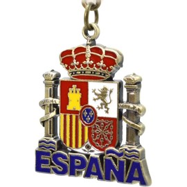BDM Llavero Original metálico con Grabado de España en Letras y Bandera Nacional, para Hombre o Mujer.