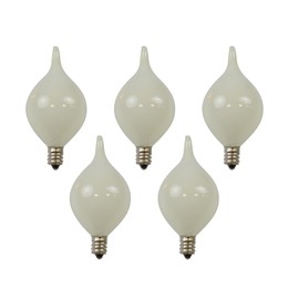 Holiday Bright Lights Indoor/Outdoor Tear Drop Light Replacement Bulbs White 5 Pack