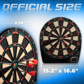 Franklin Sports Electronic Dart Board Sets - Soft Tip Electric Dartboard With Digital Scoreboard - (6) Darts Included
