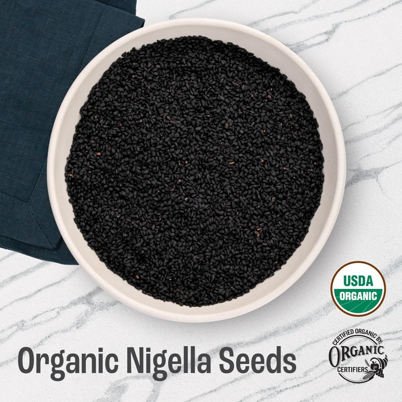 J Mac Botanicals, Organic Nigella Seeds (1 Pound), USDA Certified,