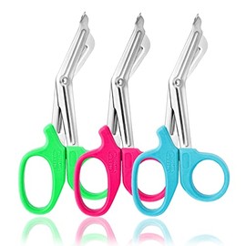 AAPROTOOLS SET OF 3 PCS (NEON PINK & NEON GREEN & BLUE) PARAMEDIC UTILITY BANDAGE TRAUMA EMT EMS SHEARS SCISSORS 7.25 INCH STAINLESS STEEL A+ QUALITY