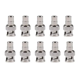 Richer-R 10pcs Conectores BNC Macho a Hembra Acoplador Convertidor Adaptador para Cámara Seguridad CCTV