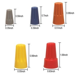 Electrical Wire Nut Connectors Assortment Set, 180Pcs Screw Twist Connector Cap Insulated Cable End Cap for Quick Wiring Connection