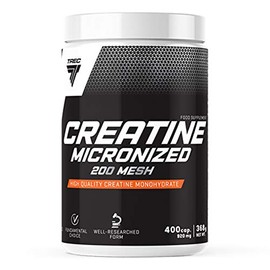 Trec Nutrition Creatine Micronized 200 Mesh 1 Pack x 400 Capsules - Creatine Micronised Monohydrate - Supplement for Muscle Strength - No Additives - Pills