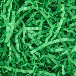 Caleihd Crinkle Cut Paper Shred Filler 1LB Shredded Paper for Gift Box Baskets Wrapping and Filling (Green)