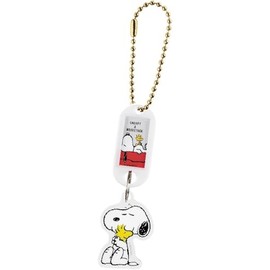 Tees Factory Snoopy Name Tag Key Holder, Snoopy & Woodstock, 3.8 x W1.6 x Depth 0.1 inches (98 x 40 x 3 mm), SN-5546388SW