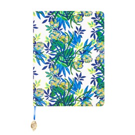 Lilly Pulitzer Journal with Charm Bookmark, Hardcover Lined Notebook with 160 Pages, 6" x 8", The Hottest Spot