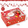 Moretoes 24pcs 8.25x6x2.75in Christmas Bakery Cookie Boxes with Window, Xmas