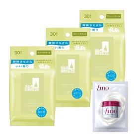 SEABREEZE Face & Body Sheet N Verbenacool 30 Sheets x 3 Pieces + Large Size, Full Body, Face, Sweat, Dirt, Comfortable, Sebum, Shiny, Refreshing, Clean