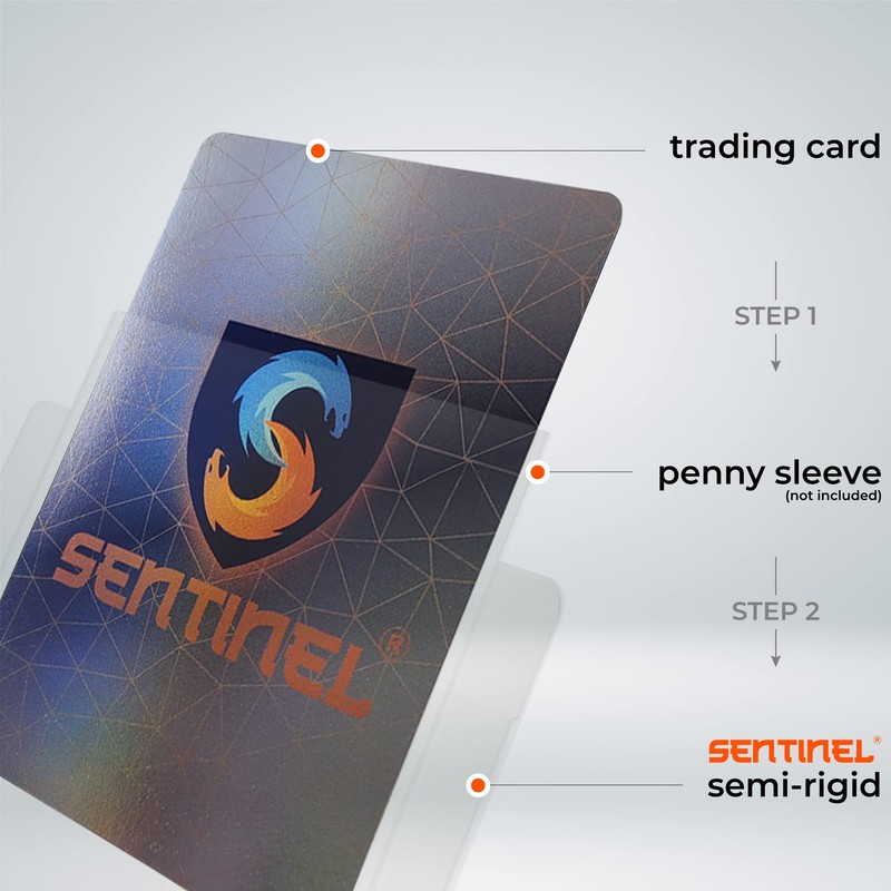 Sentinel® Semi Rigid Card Holders (50 Pack) - Premium Card