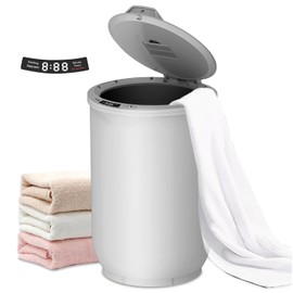 Trydow Ultra Large Capacity Towel Warmer Bucket, Rapid Heating with Timer, One-Button Digital Display Control, Safety Lock, Gifts for Him & Her, Auto Shut-Off, Fits 2 Large, Blanket, Bathrobe, Gray