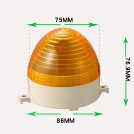 MACHSWON Warning Light Small Mini TB-60 Silent Universal Strobe Yellow LED Emergency Safety Flashing Warning Lamp Factories Transportation Machinery Industry Alarm Lamp DC24V