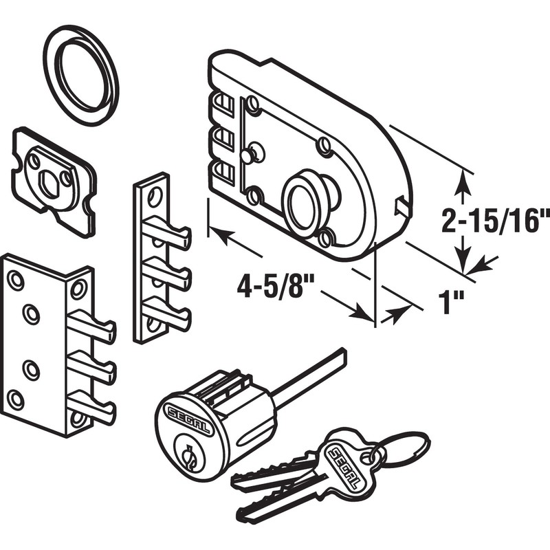 Segal SE 14328 Single Cylinder Deadbolt Chrome Slam Lock with