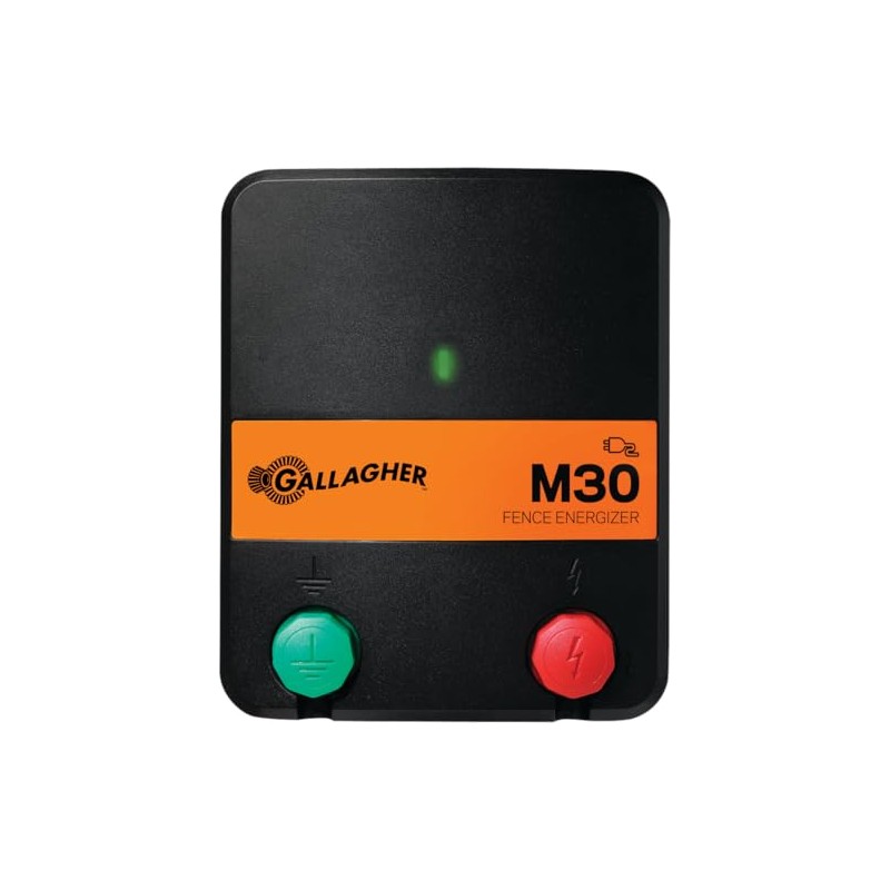 Gallagher M30 Electric Fence Charger | 0.3 Joules for Gardens,