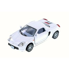 Kinsmart 5026D) 5" Kinsmart Toyota MR2 Diecast Model Toy Car. 1:32 SCALE. White color.