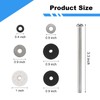 Universal 2 Pcs Toilet Seat Hinge Bolts Kit, Waterproof Stainless,
