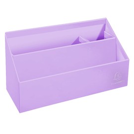 EXACOMPTA - Ref.67964D - Vertical sorter/letter holder with 3 compartments in Aquarel cardboard - Dimensions 250x100x140 mm - Compatible with DL and C6 format envelopes - Colour Mauve