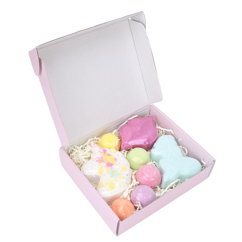 8pcs Bubble Bath Ball Set Different Shapes Fragrance Exfoliating Refreshing