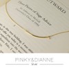 Pinky & Diane Women's Gold Color Bar Necklace, 925 Silver,