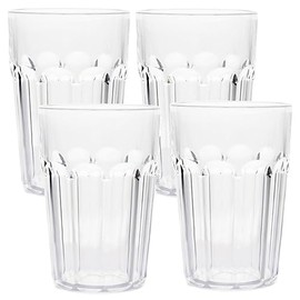 Vasos De Plastico Policarbonato, Parece Cristal Faceteado, de 14oz 414ml, sin BPA, Apto para Microondas y Lavavajillas, Apilables, Ideales para Hogar,